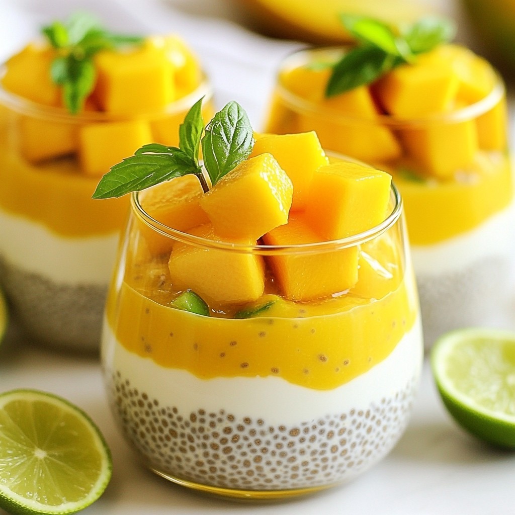 Mango Lime Chia Pudding Frisch und Einfache Zubereitung