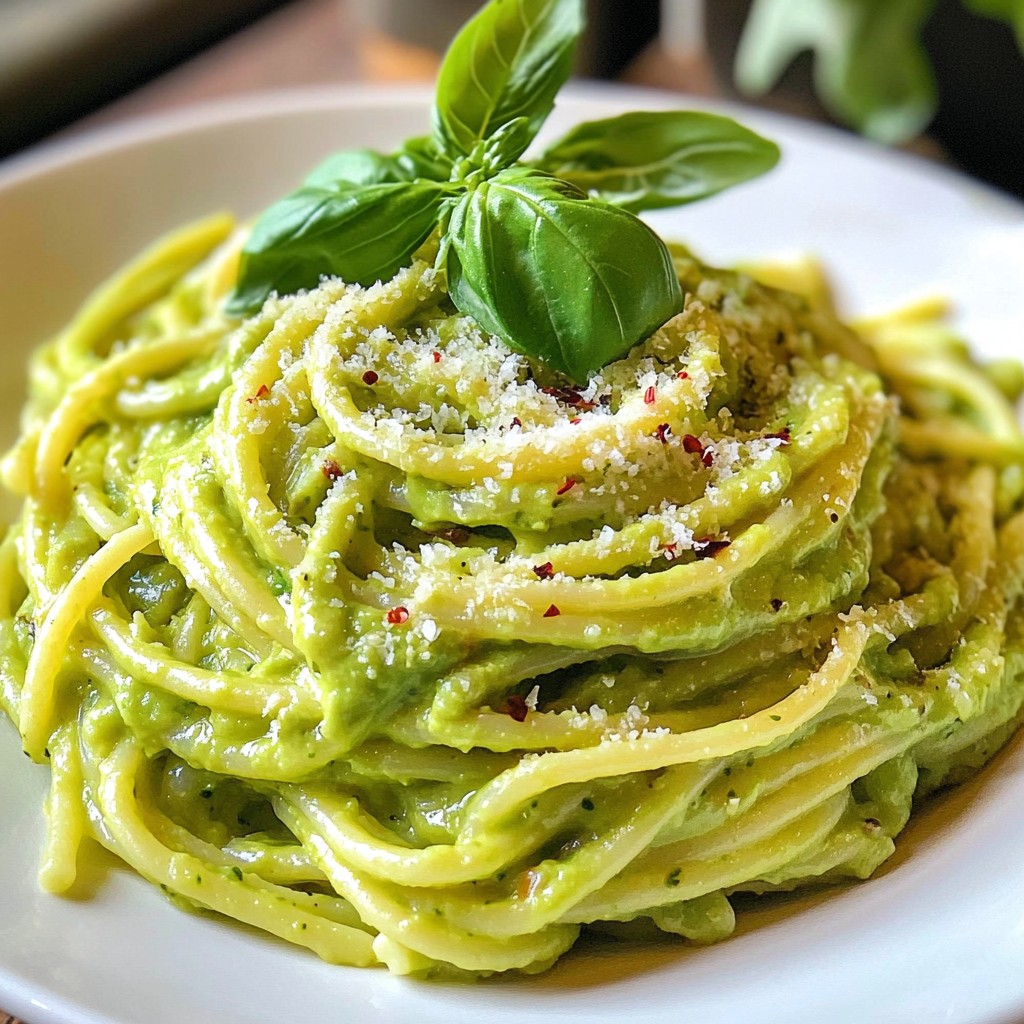 Cremige Avocado Pasta Schnelles und einfaches Rezept