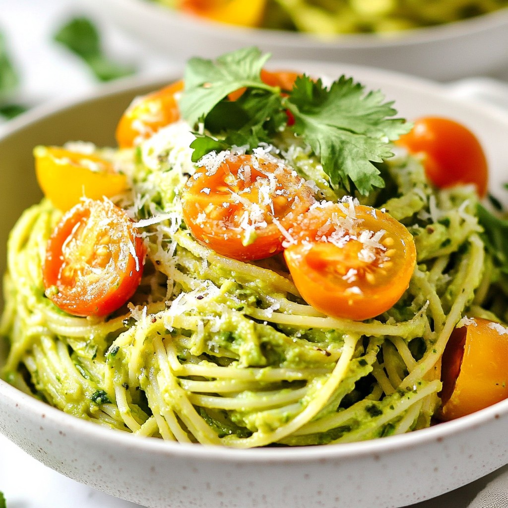 Avocado Cilantro Lime Pasta Frisch und Einfache Zubereitung
