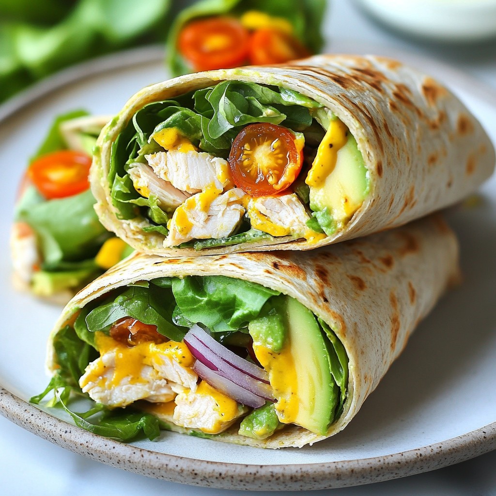 Clean Eating Chicken and Avocado Wraps Leckerer Genuss