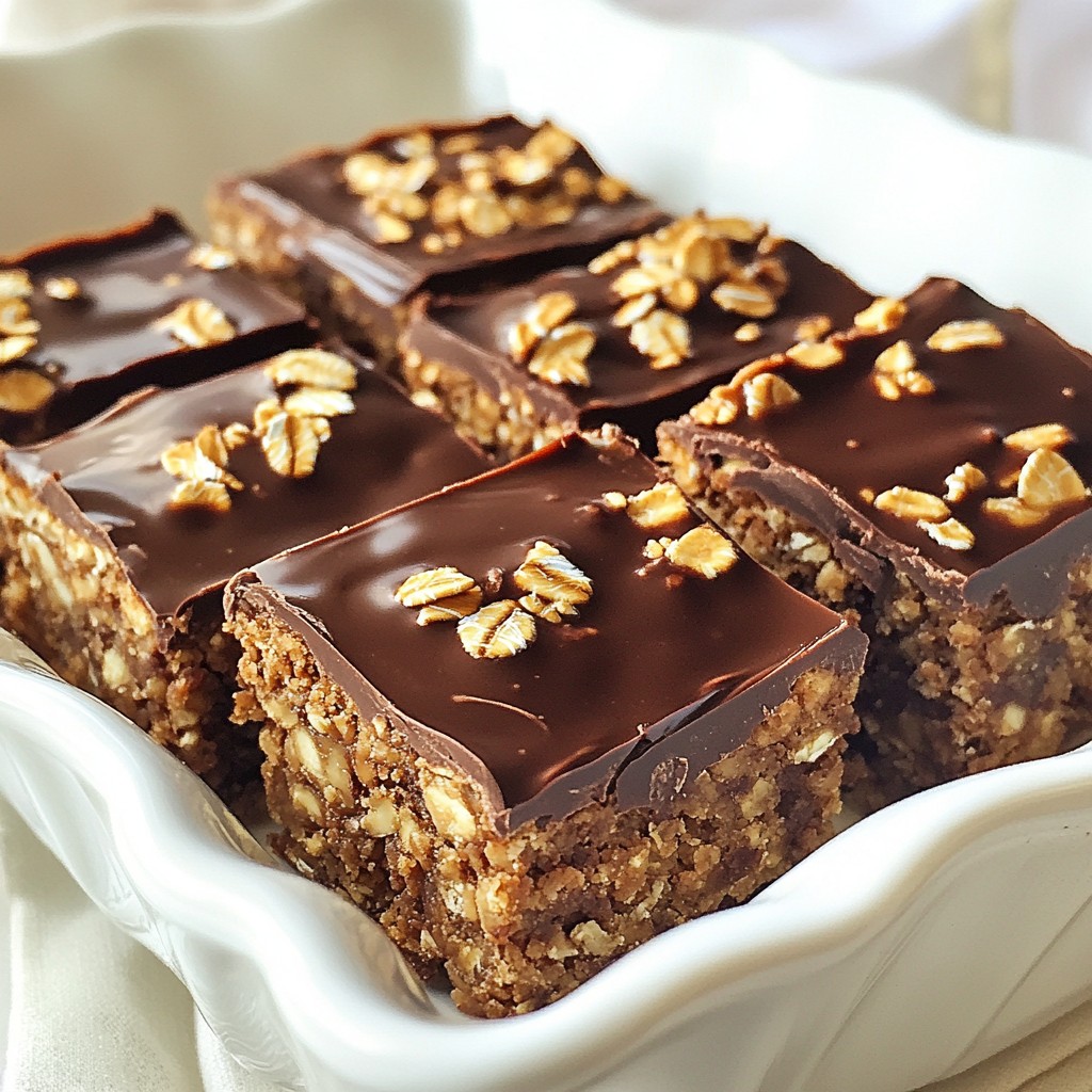 Chocolate Peanut Butter Oat Bars Einfacher Snack Spaß