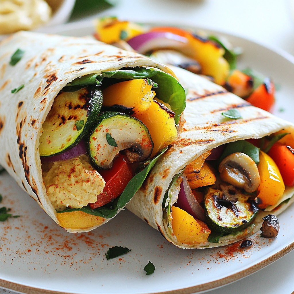 Wholesome Grilled Veggie and Hummus Wraps Rezept
