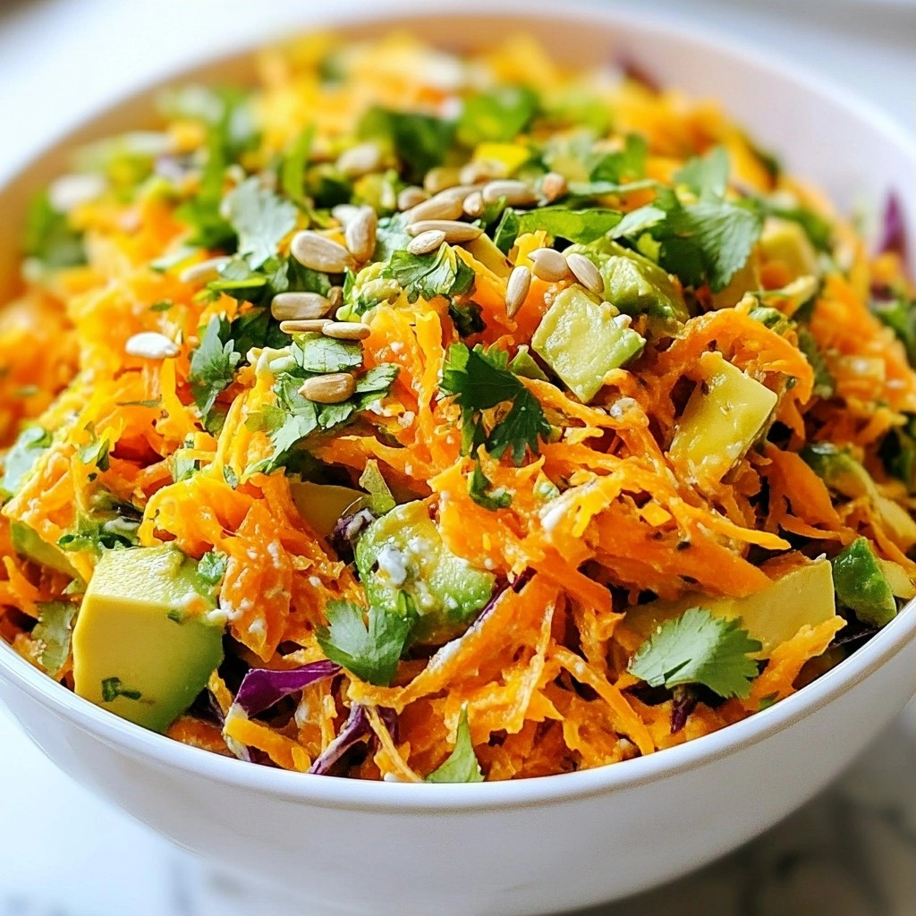 Crunchy healthy Carrot Avocado Slaw Einfach und Lecker