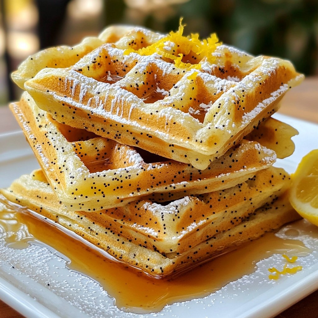 Lemon Poppy Seed Waffles Frisch und Einfach Zubereiten