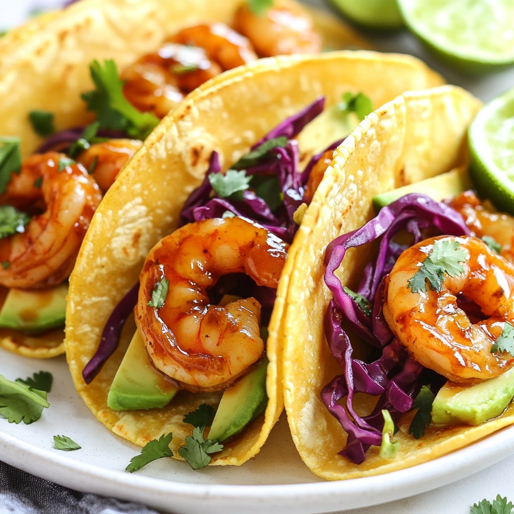 Spicy Honey Garlic Shrimp Tacos Köstlicher Genuss