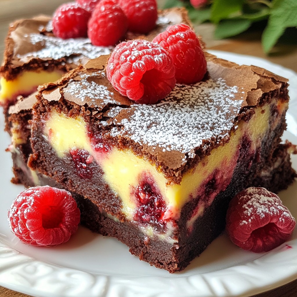 Himbeerwirbel-Käsekuchen-Brownies Einfaches Rezept