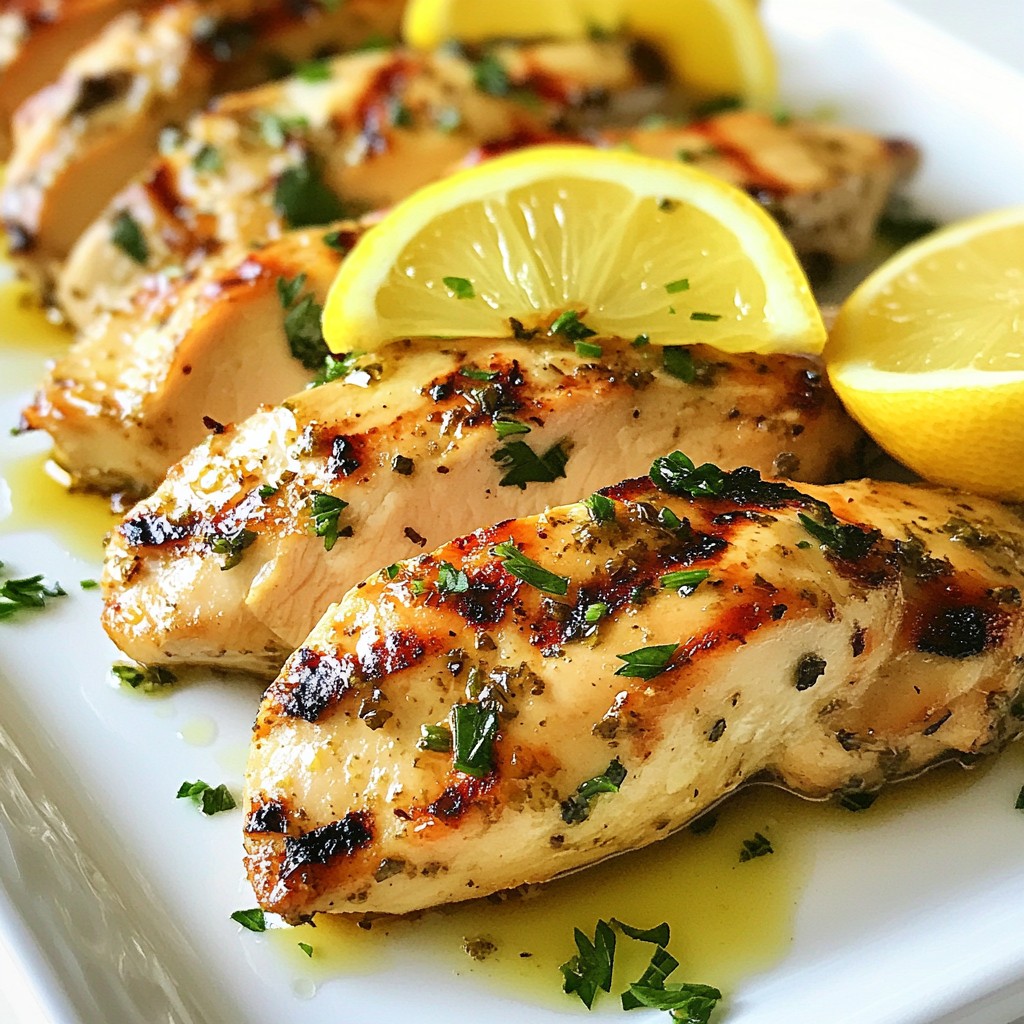 Nährstoffreiche Zitronenkräuter Hähnchenbrust Grillen