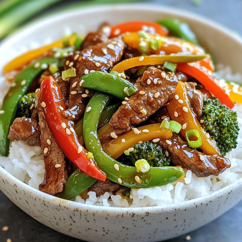 Leckeres Honey Garlic Beef Stir Fry Einfaches Rezept