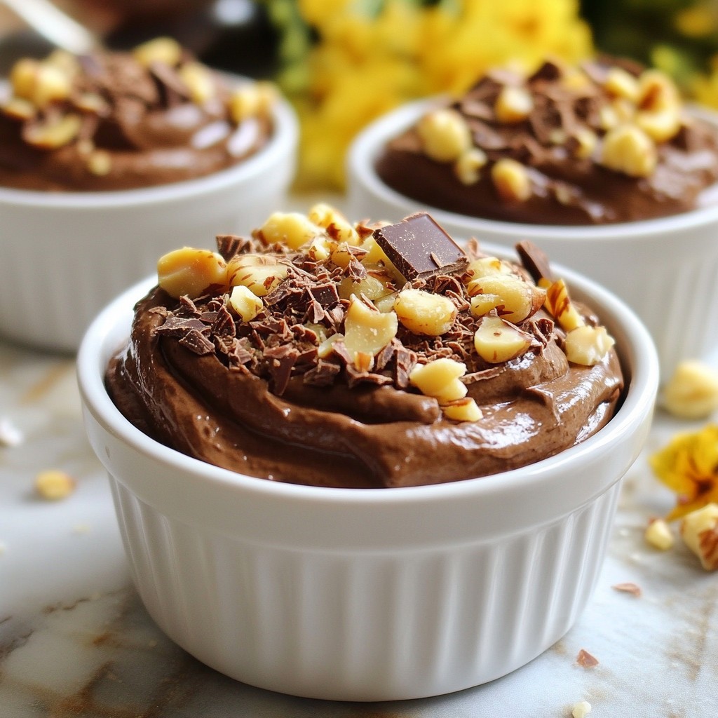 Schokoladen-Haselnuss-Mousse-Cups köstlicher Genuss