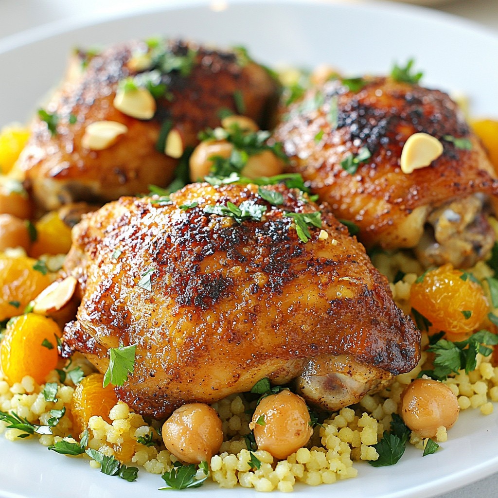 Nahrhaftes marokkanisches Hähnchen mit Couscous