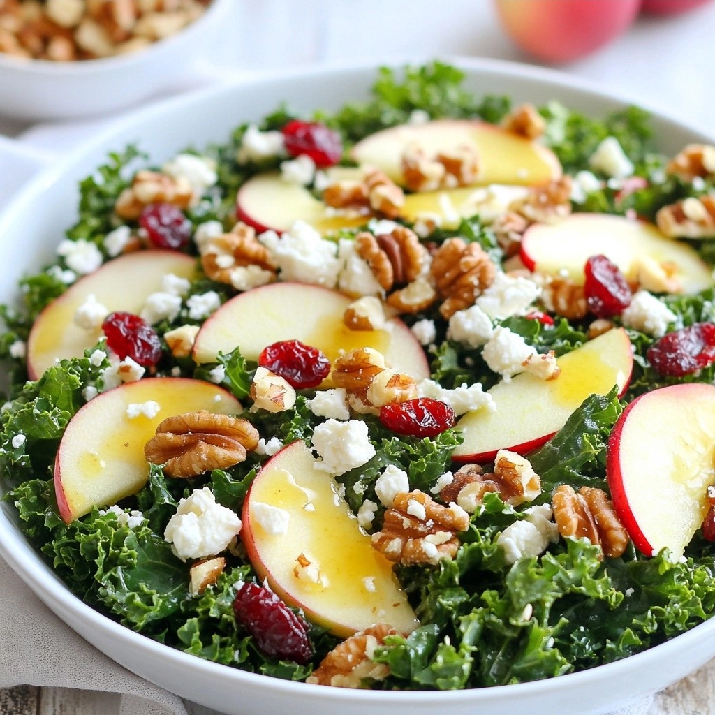 Crispy healthy Kale Apple Salad Frisch und lecker genießen