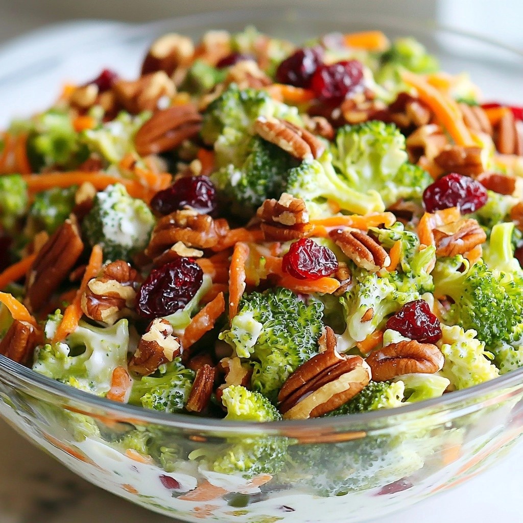 Crunchy Healthy Broccoli Cranberry Pecan Salad Genuss