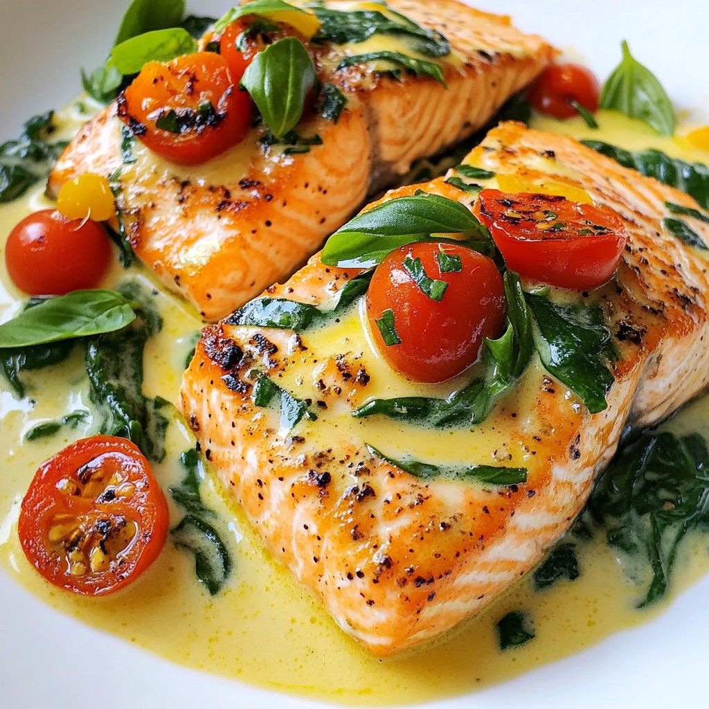 Creamy Tuscan Salmon Einfaches und köstliches Rezept