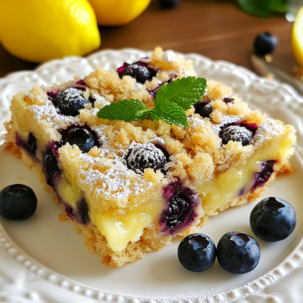 Lemon Blueberry Crumb Bars Frisch und Verführerisch