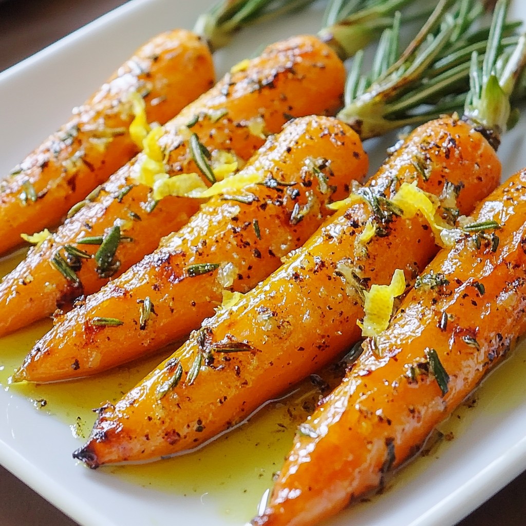 Rosemary Garlic Roasted Carrots Gesunde und einfache Beilage