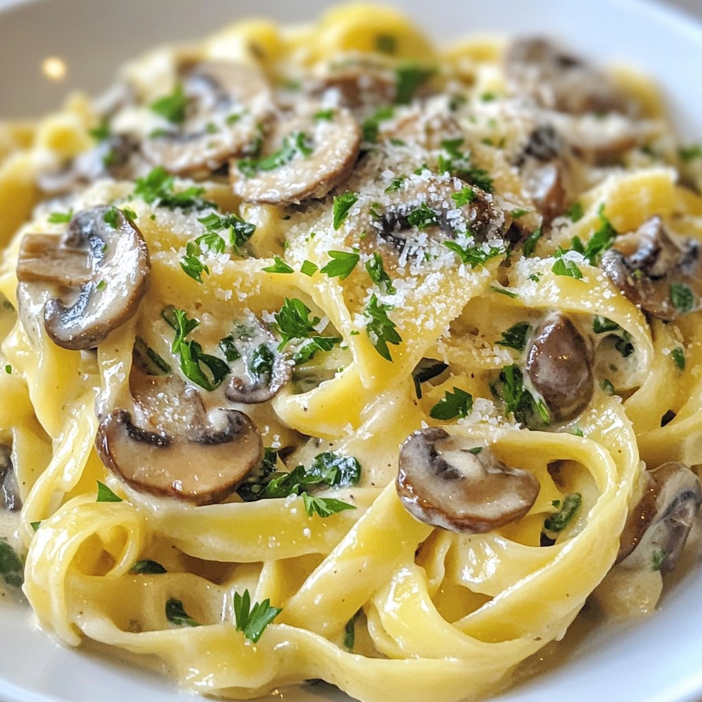 Cremige Pilz-Spinat-Pasta Schnelles und leckeres Rezept