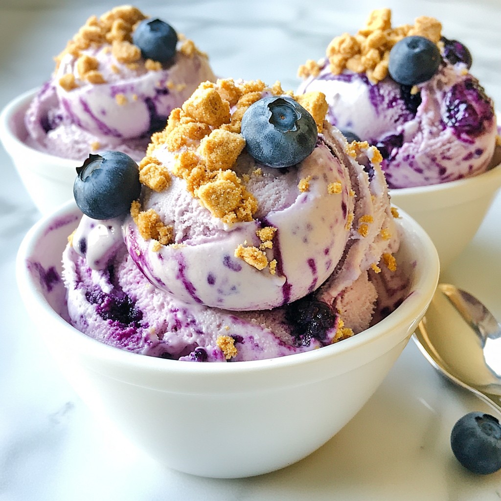 Blaubeer-Cheesecake-Eiscreme Köstliche Cremigkeit erleben