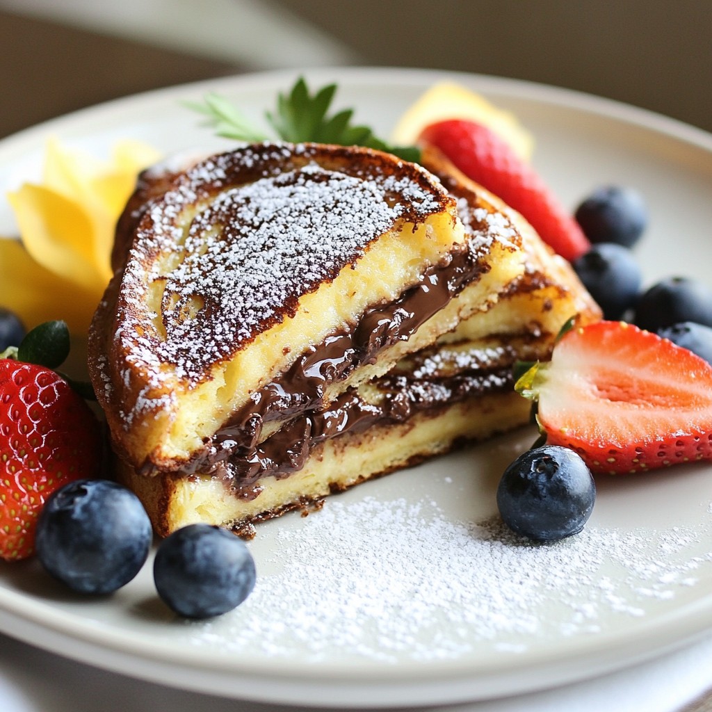 Schokoladengefüllte French Toast Einfache Genussidee