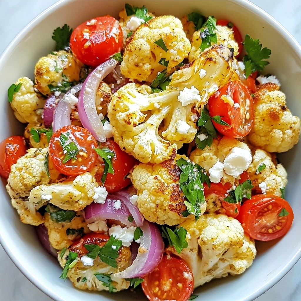 Tangy Healthy Roasted Cauliflower Salad Rezept