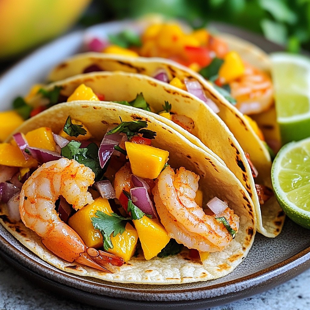 Würzige Mango-Garnelen-Tacos Schnelle und frische Mahlzeit