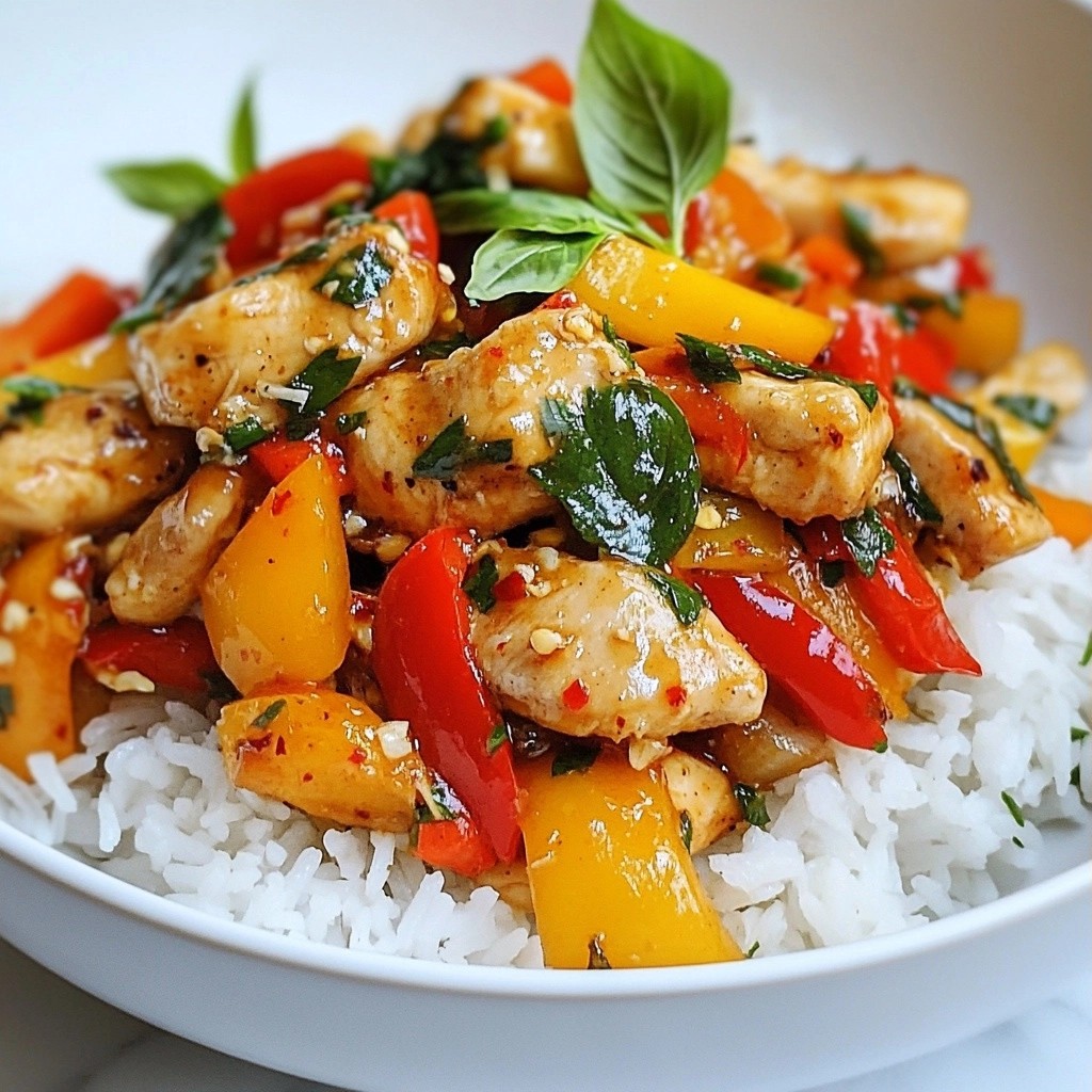 Flavorful Healthy Thai Basil Chicken Stir Fry Rezept