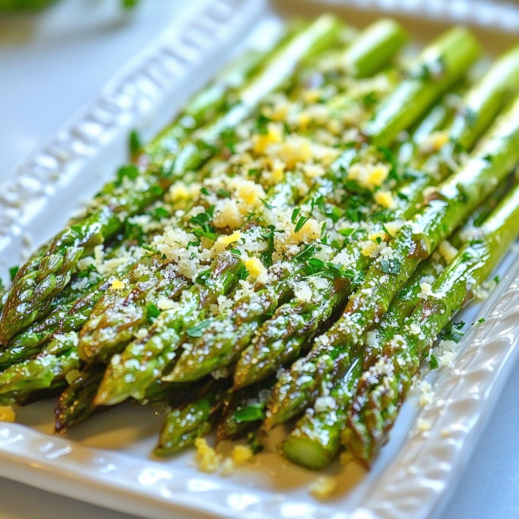 Knoblauch Parmesan Röstspargel Einfaches und Leckeres