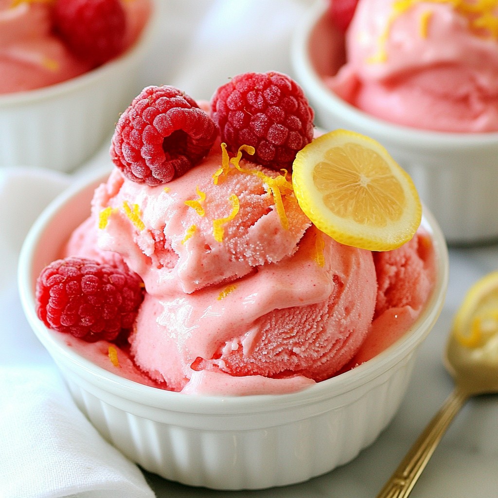 Raspberry Lemon Sorbet Erfrischender Genuss für heiße Tage