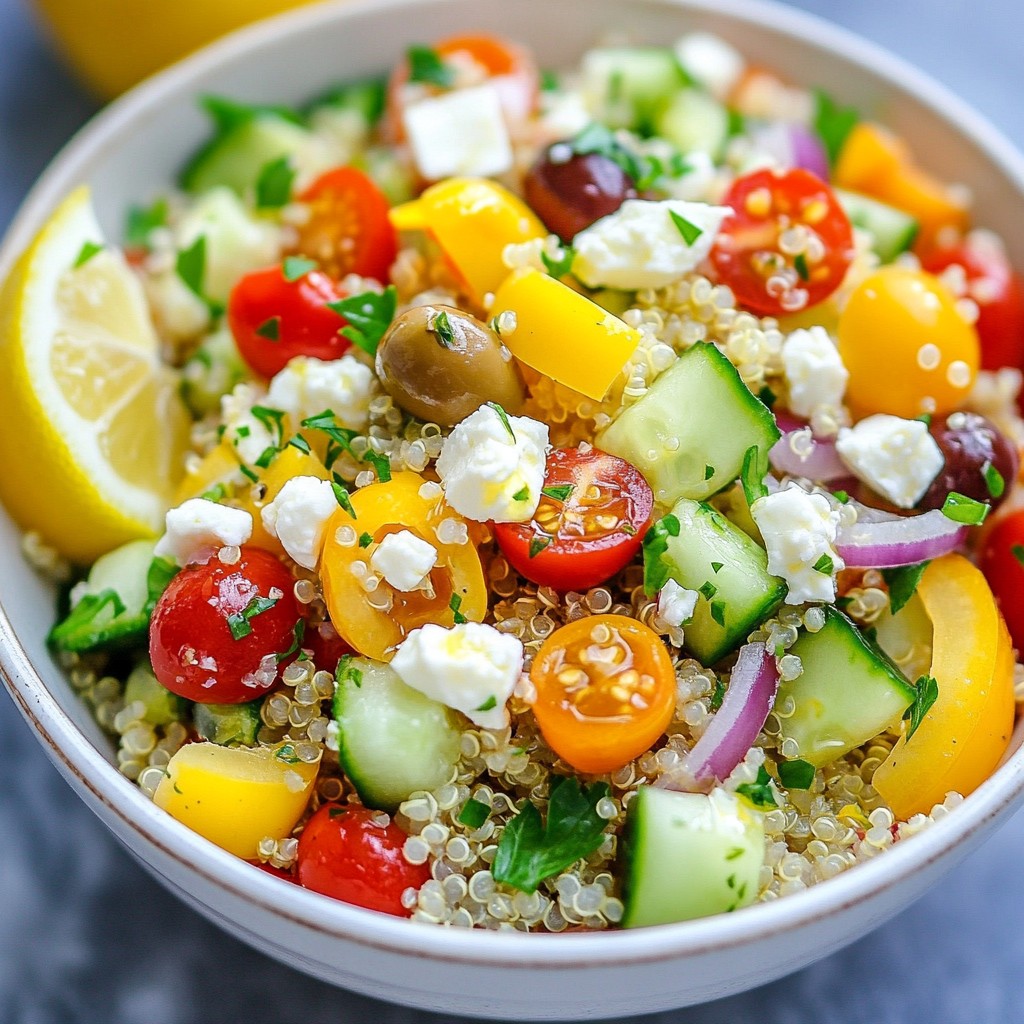 Wholesome Mediterranean Quinoa Salad Bowl Rezept