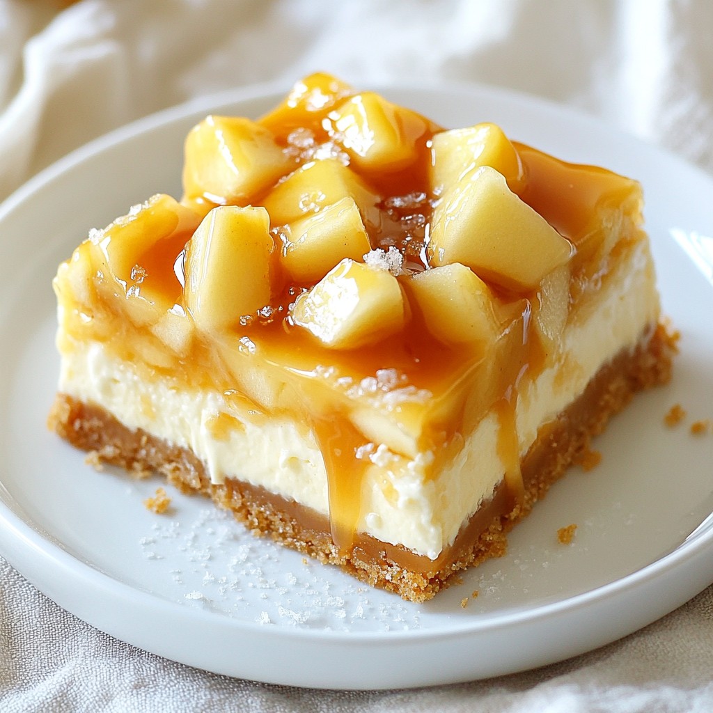 Caramel Apple Cheesecake Bars Einfach und Lecker
