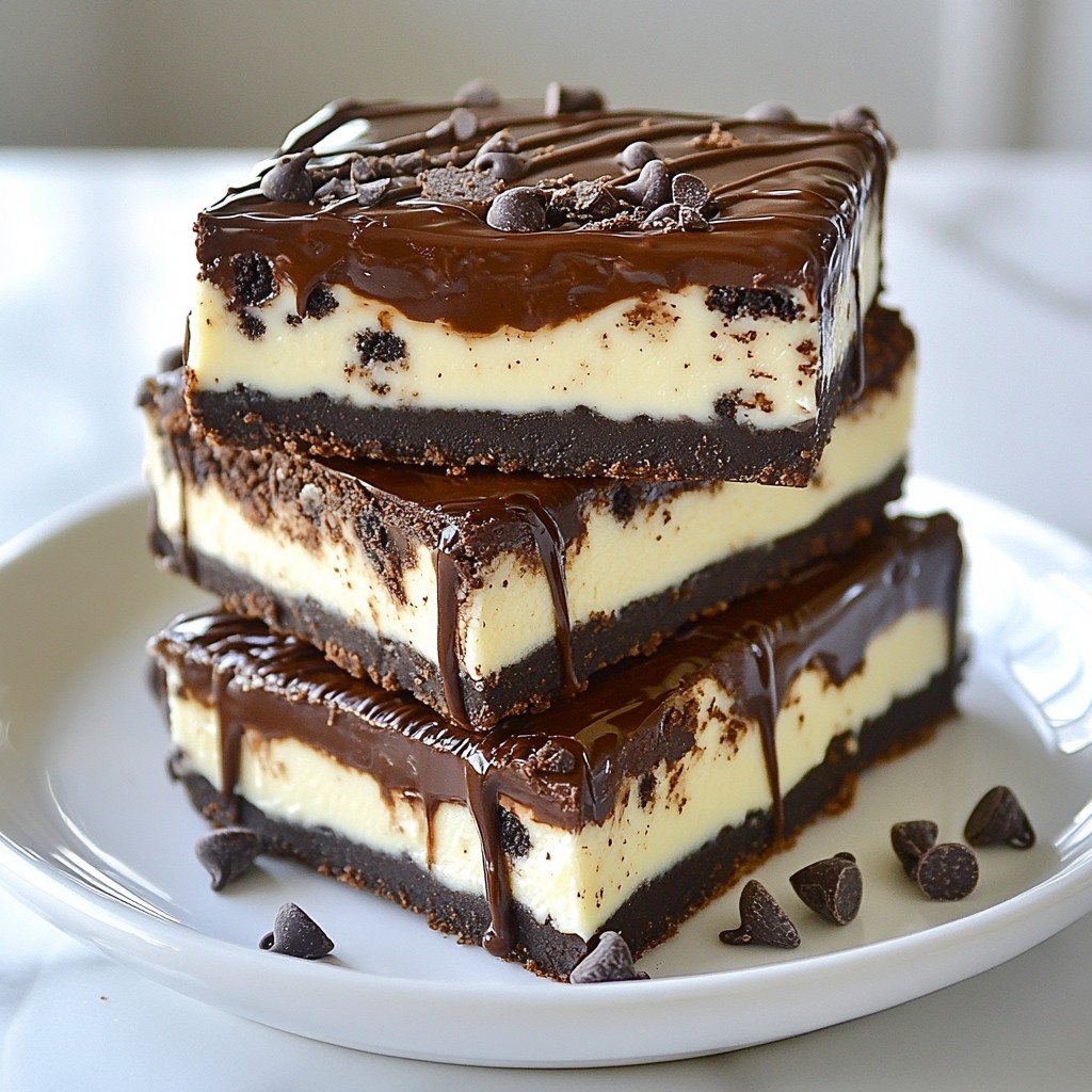 Schokoladen Oreo Cheesecake Bars Einfaches Rezept