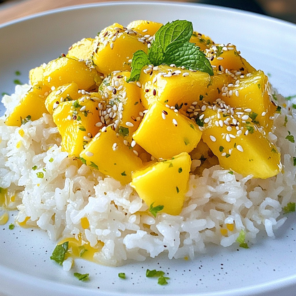 Thai Coconut Mango Rice Einfaches und Köstliches Rezept