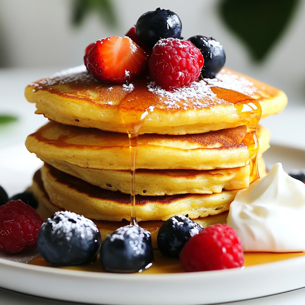 Fluffy Light Quinoa Pancakes with Berries Rezept