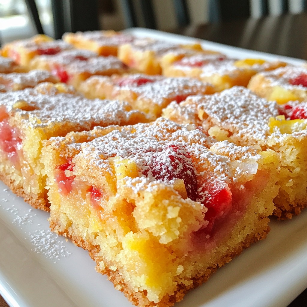 Erdbeer-Zitronen Blondies fruchtiger und leckerer Genuss