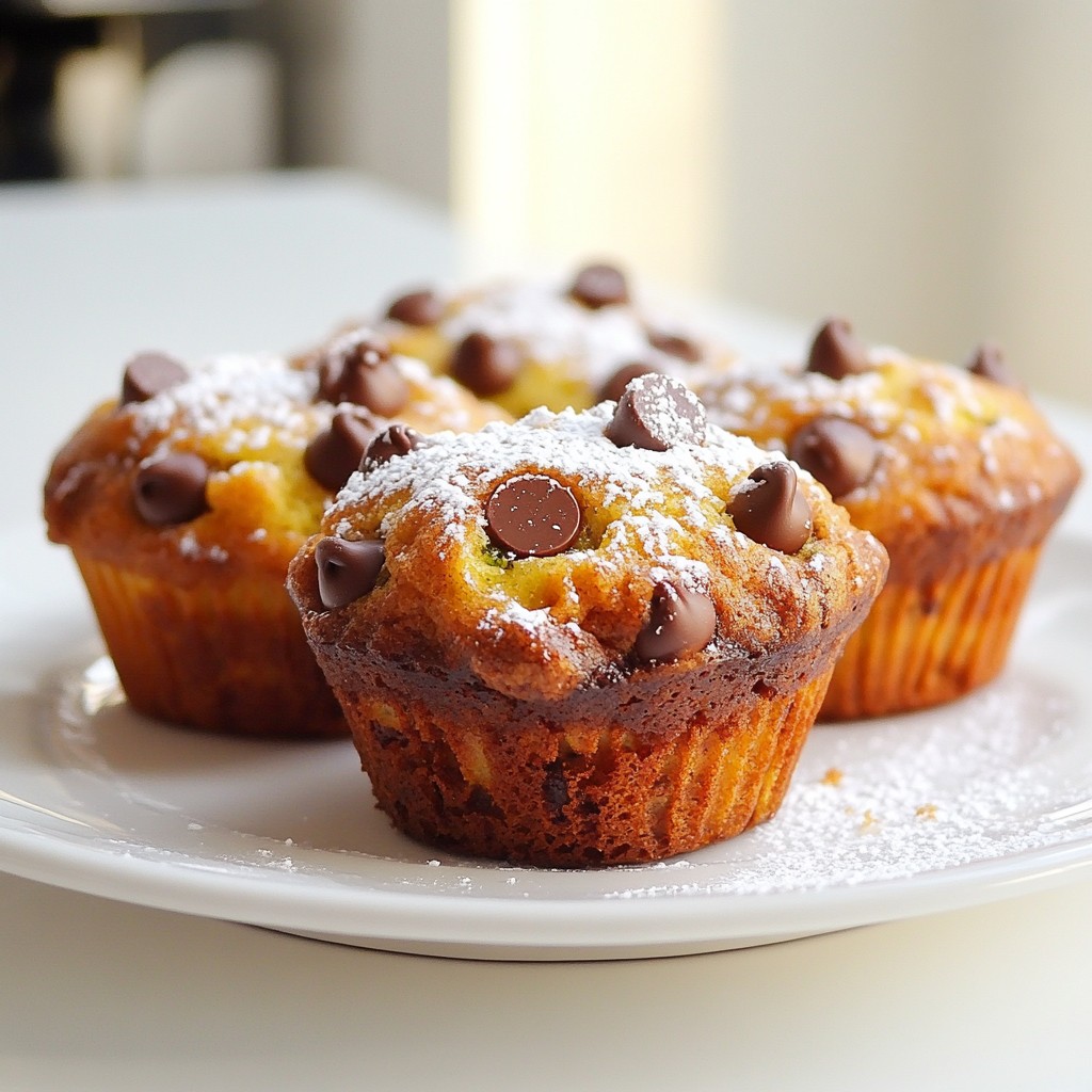 Schokoladenstückchen Zucchini Muffins Einfaches Rezept