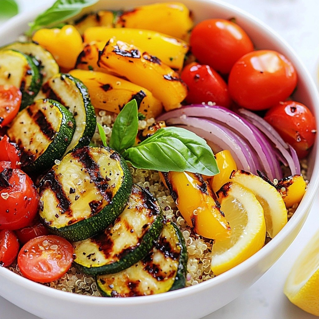 Delicious Healthy Grilled Veggie and Quinoa Bowl Rezept