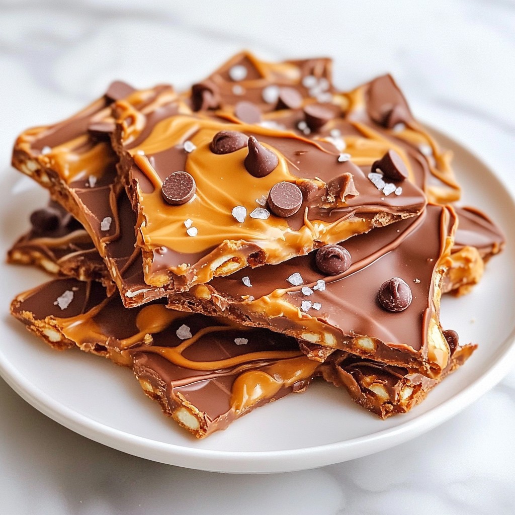 Schokoladen-Erdnussbutter-Brezel-Bark Einfaches Rezept