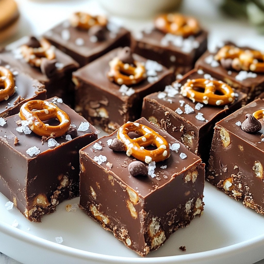 Schokoladenüberzogene Brezel-Fudge Einfache Genussmethode