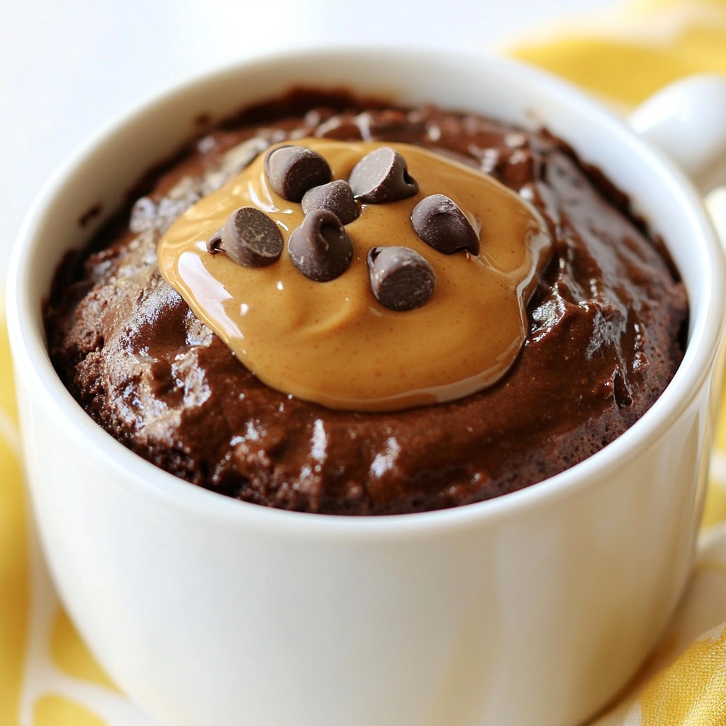 Peanut Butter Brownie Mug Cake Schnelle und Leckereien