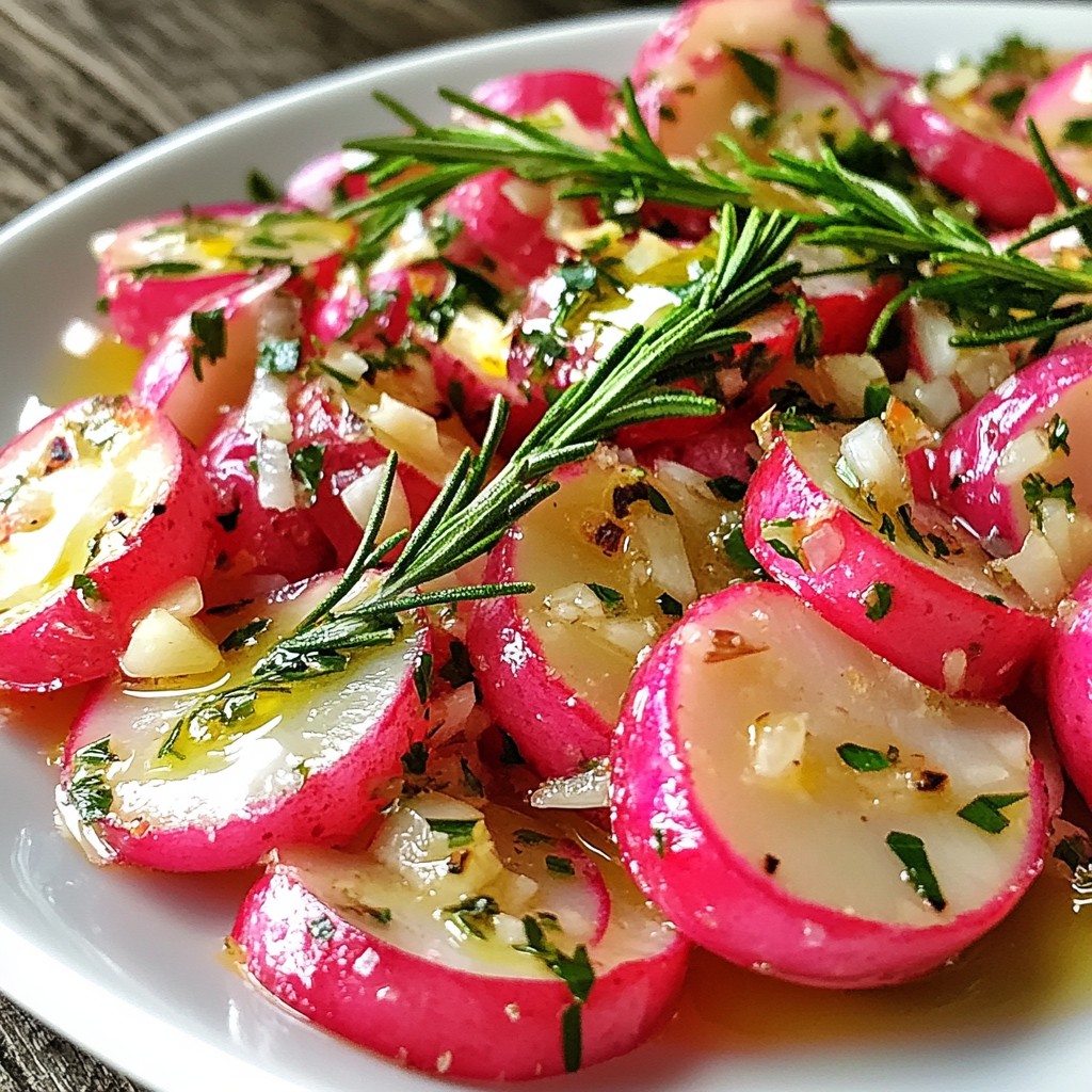 Garlic Herb Roasted Radishes Gesunde und Einfache Beilage