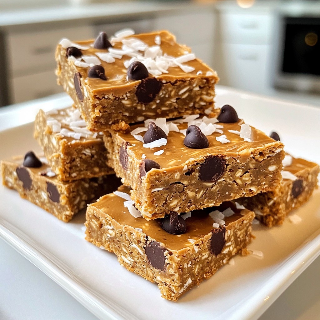 Peanut Butter Chocolate Chip Energy Squares Einfach und Lecker