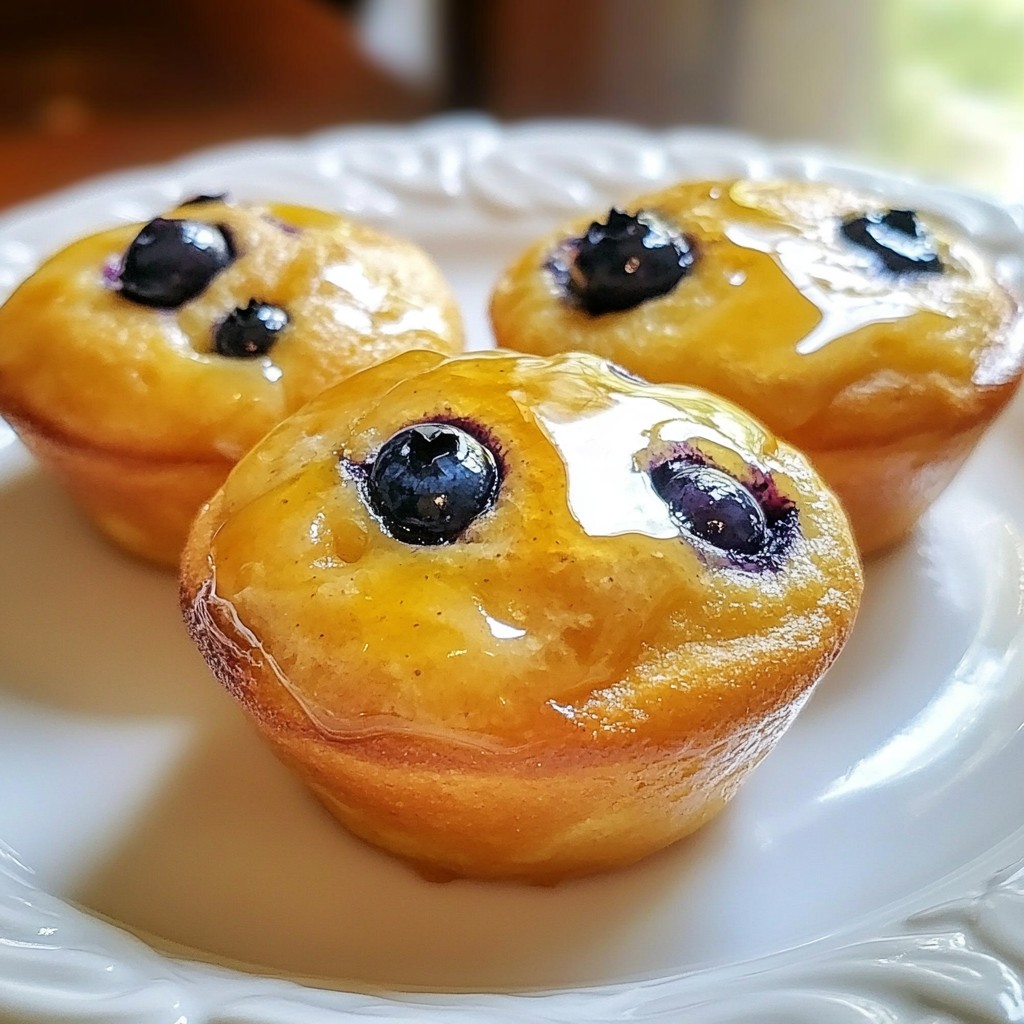 Blaubeer-Pfannkuchen-Muffins saftig und lecker