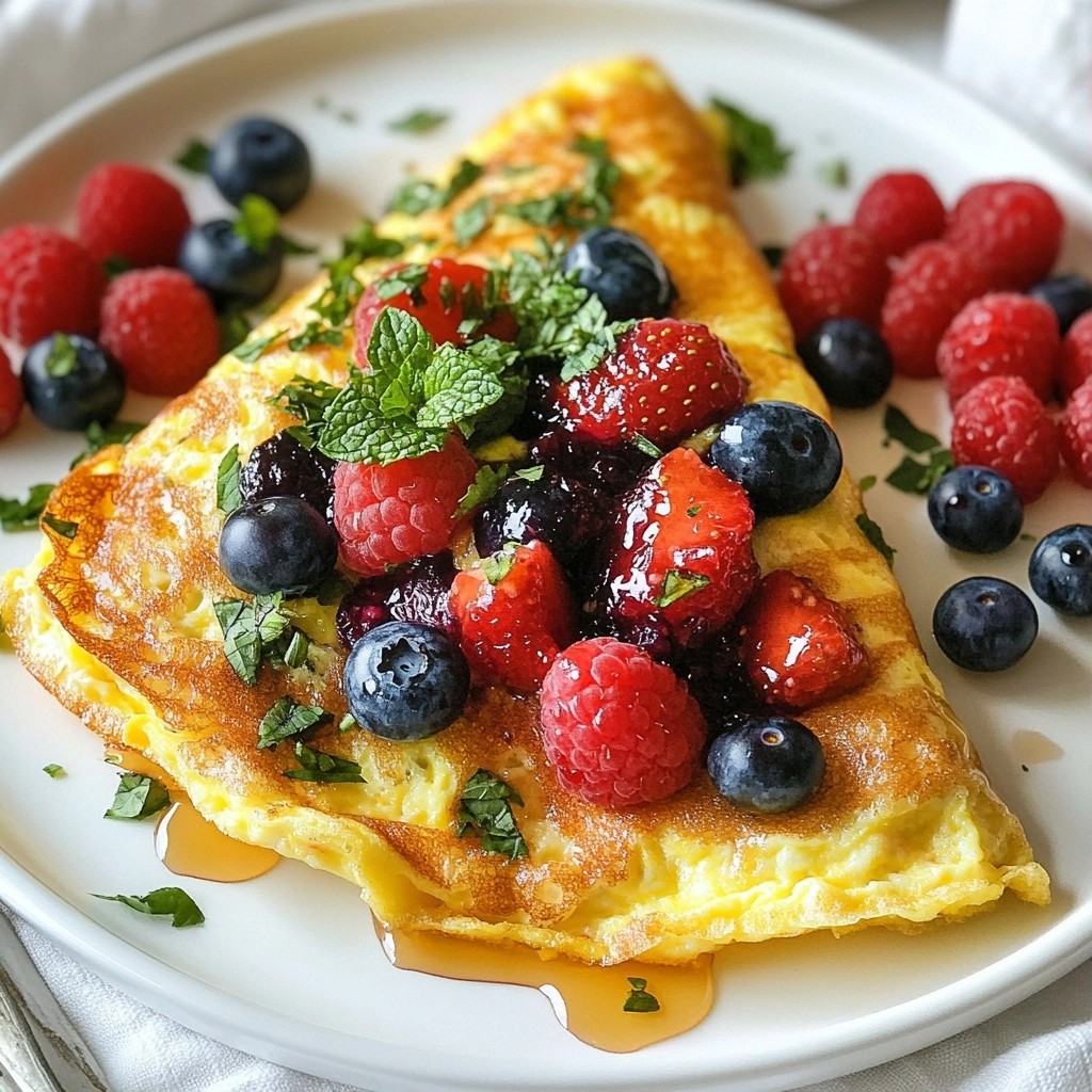 Fluffy Healthy Mixed Berry Omelette Rezept für Genuss