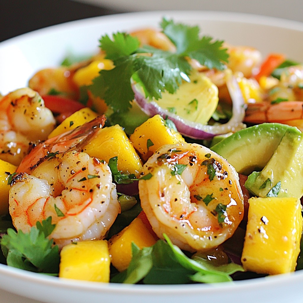 Spicy Mango Shrimp Salad Frisch und Einladend Genießen
