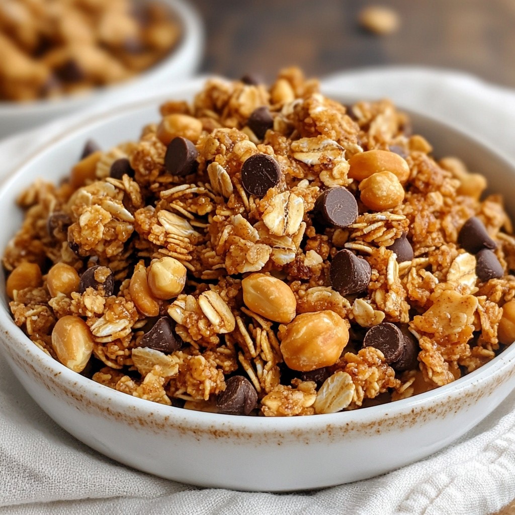 Peanut Butter Chocolate Chip Granola Energiekick für dich