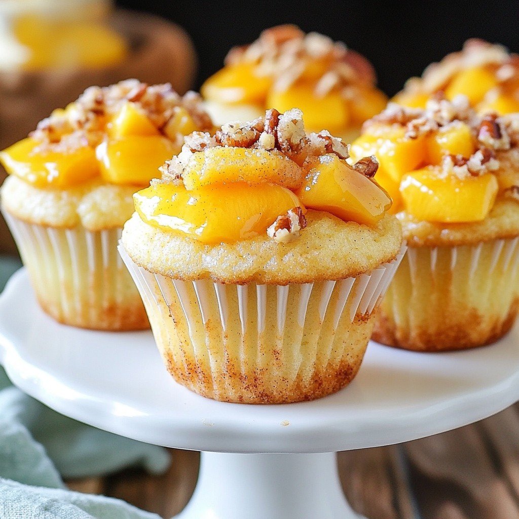 Peach Cobbler Cupcakes Einfaches und Köstliches Rezept