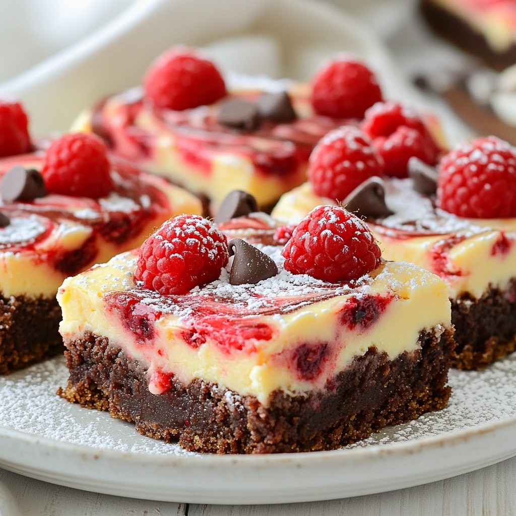 Raspberry Swirl Cheesecake Brownies Köstlicher Genuss