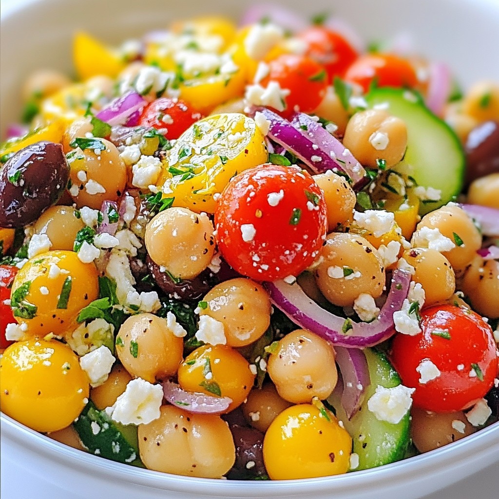 Mediterranean Chickpea Salad Frisch und Köstlich