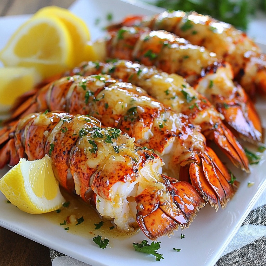 Knoblauchbutter-Langustenschwänze köstlich und einfach