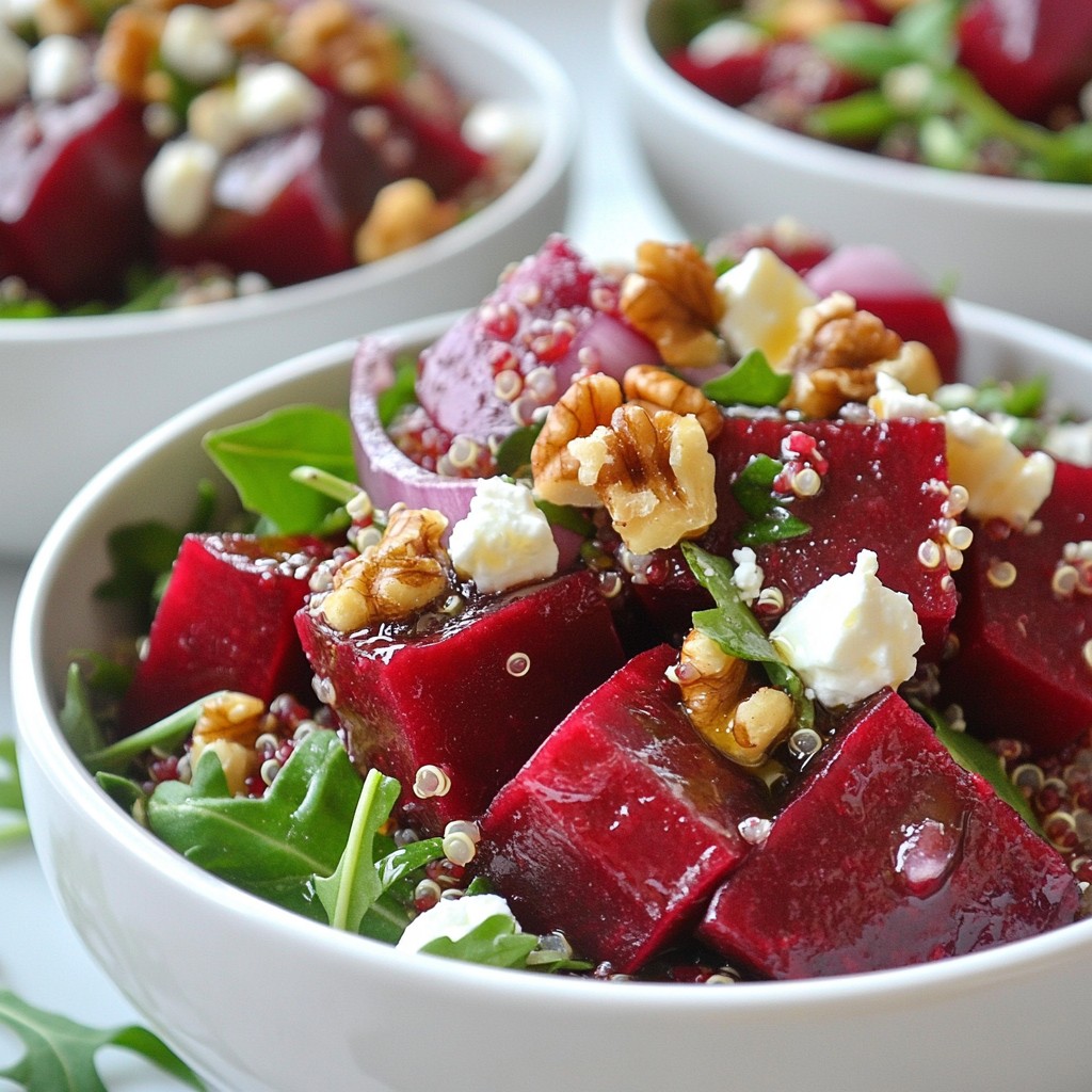 Wholesome Roasted Beet and Quinoa Salad mit Feta