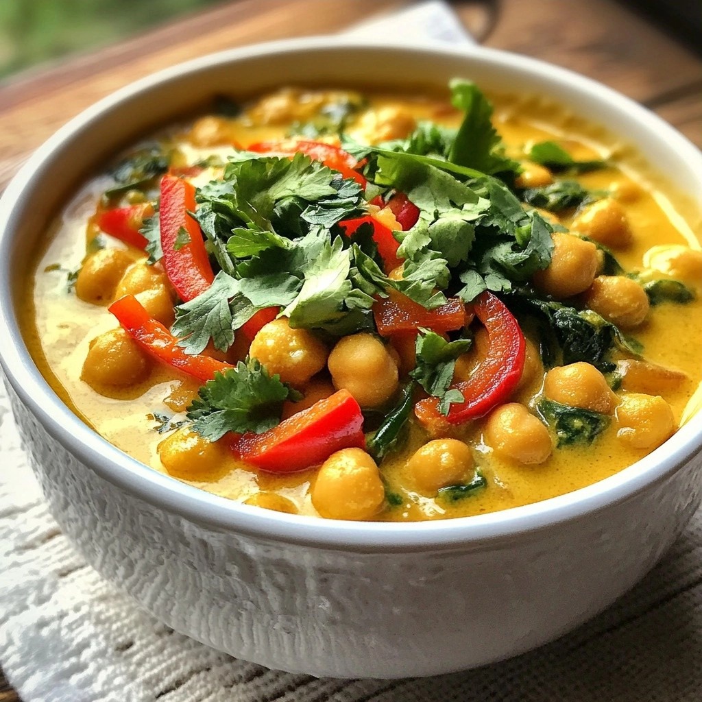 Flavorful Healthy Thai Coconut Curry Chickpeas Rezept
